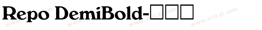 Repo DemiBold字体转换
